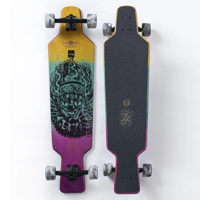 California Locos X Mister Cartoon Payaso Drop Through Longboard - 38 ...