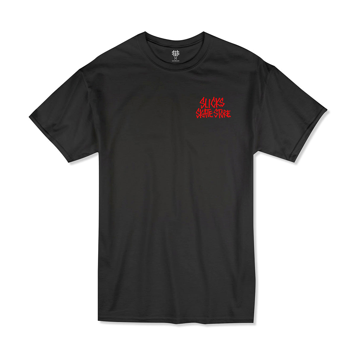 T-Shirt Fos Crossbones de Slick's Skate Store - Noir