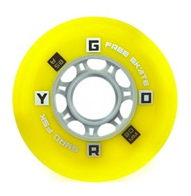 Ruedas para patines en línea Gyro F2R, color amarillo, juego de 4