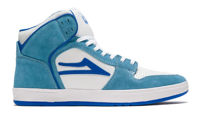 Lakai Telford x Griffin Gass Skate Shoes - White/Light Blue Suede