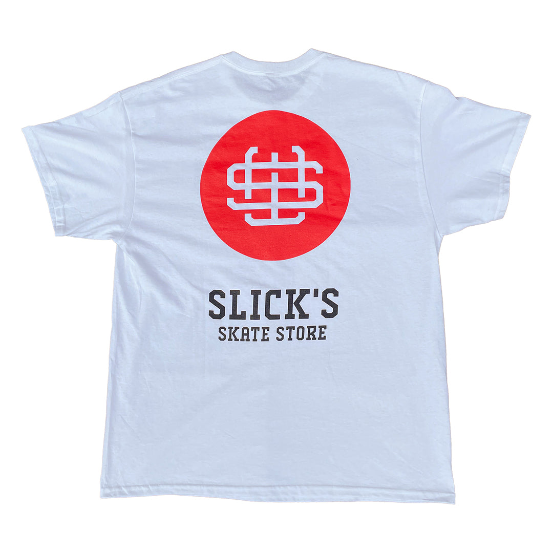 Slicks Skate Store London Monogram Kids T Shirt - White