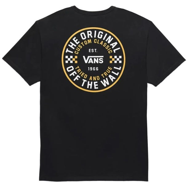 Vans Off The Wall Circle Checker T-Shirt - Black