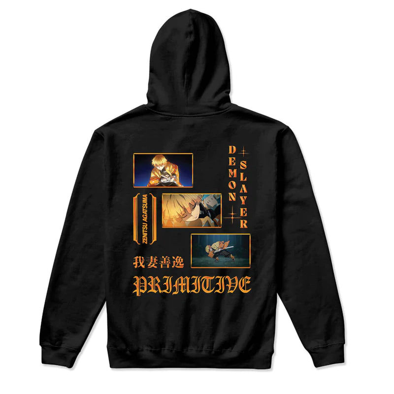 Primitive X Demon Slayer 2 Thunder Hoodie Black Slick s Skate Store