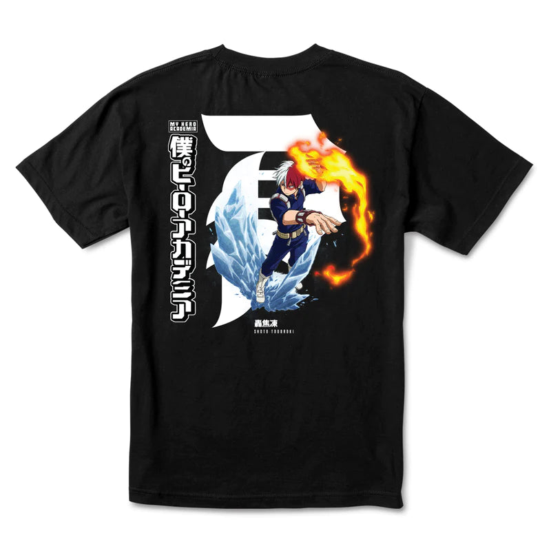 Primitive X My Hero Academia Dirty P Shoto Todoroki T Shirt - Black