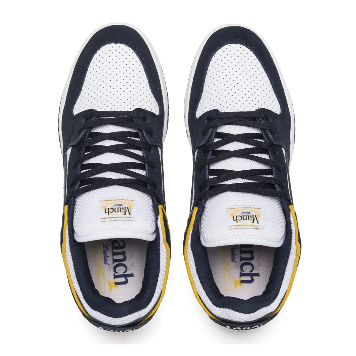 Lakai Telford Low Manch Skate Shoes - Navy/White Suede