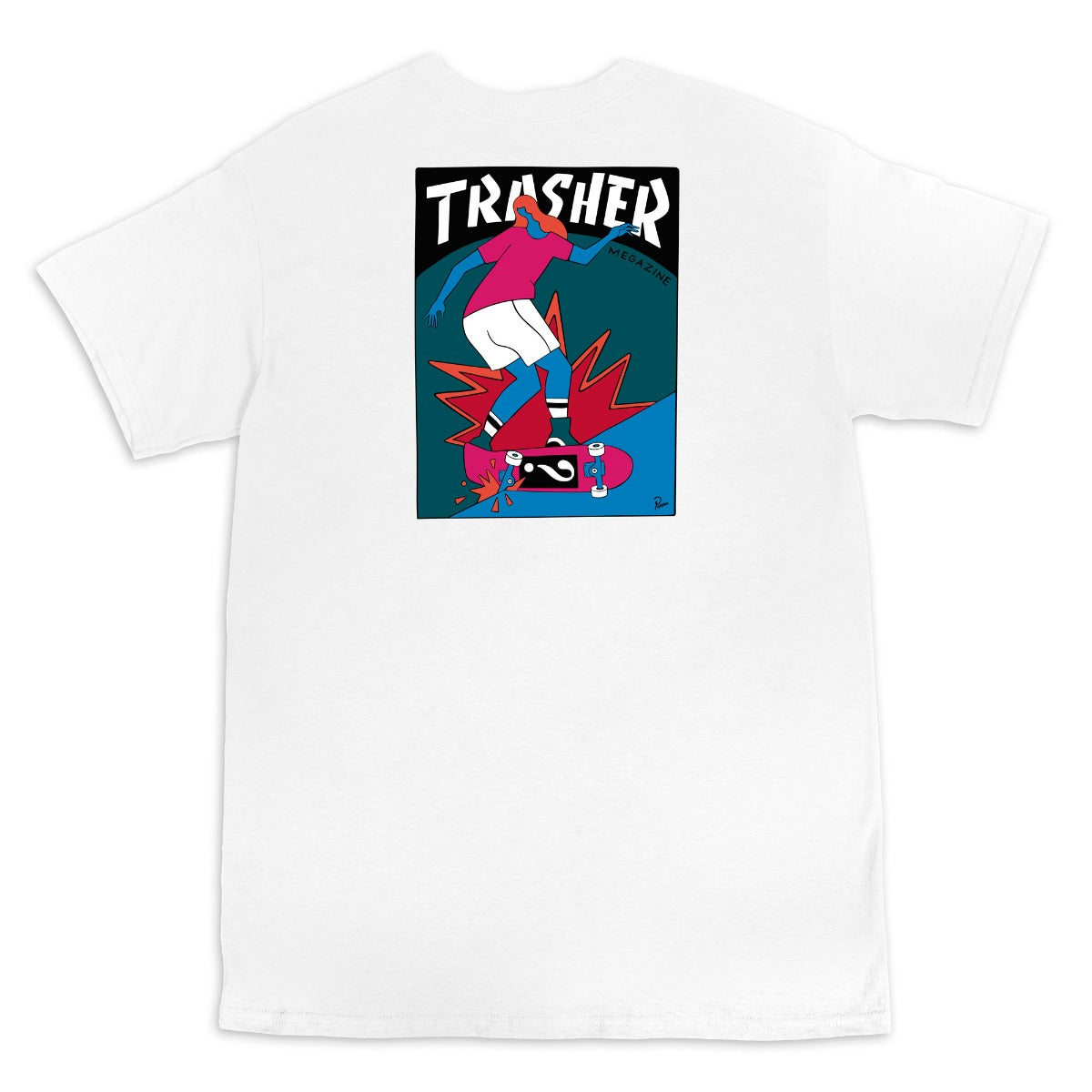 T-shirt Thrasher Hurricane - Blanc