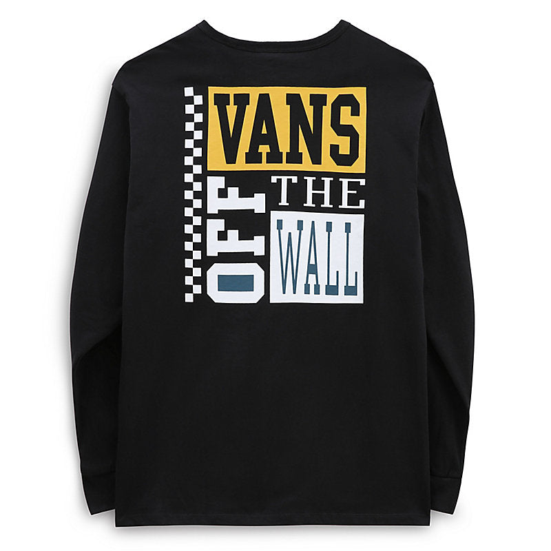 Vans Off The Wall Varsity Long Sleeve T Shirt - Black