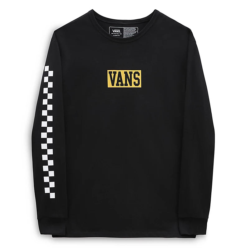 Vans Off The Wall Varsity Long Sleeve T Shirt - Black
