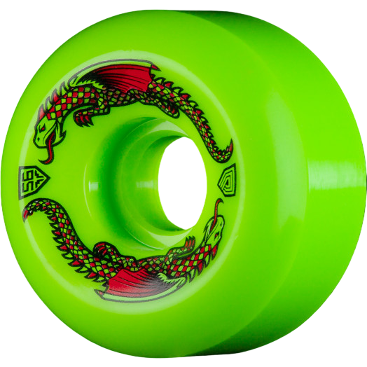 Powell Peralta Dragon Formula Green Skateboard Wheels - 56mm 93a