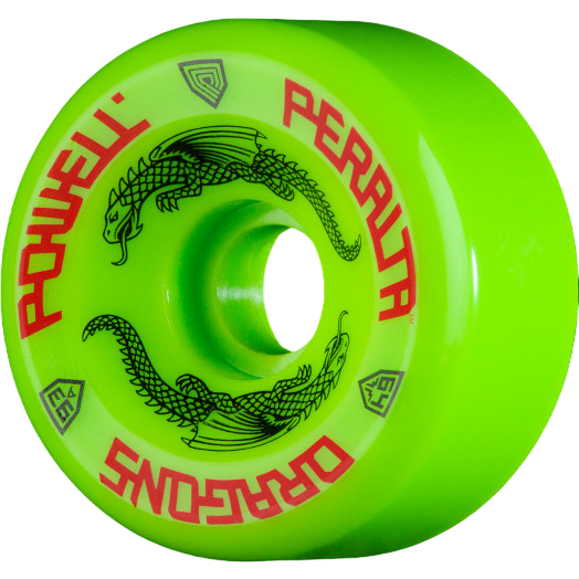 Powell Peralta Dragon Formula Green Skateboard Wheels - 64mm 93a