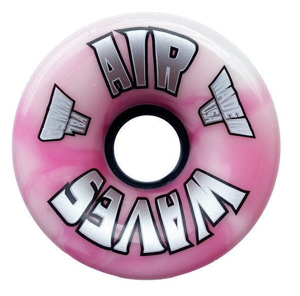 Air Waves Pink/White Swirl Wheels 65mm - Set of 4