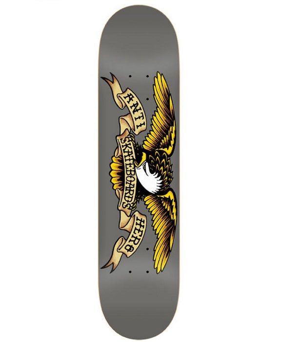 Anti Hero Classic Eagle Grey Skateboard Deck - 8.25"