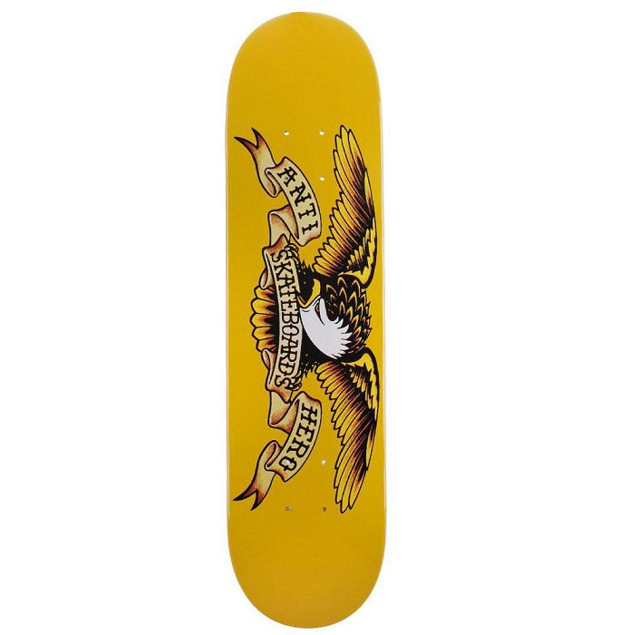 Anti Hero Classic Eagle Yellow Skateboard Deck - 7.3"