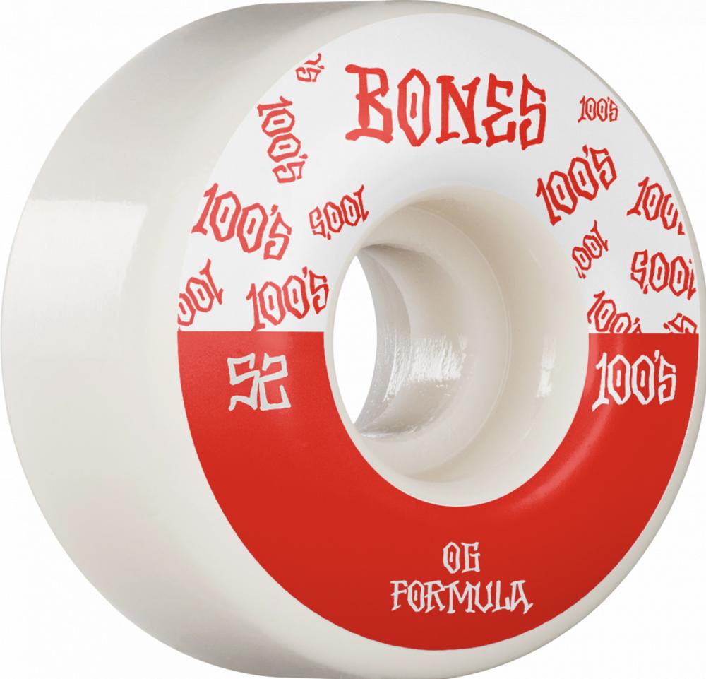 Bones 100's #13 V4 Wide Skateboard Wheels - 52mm