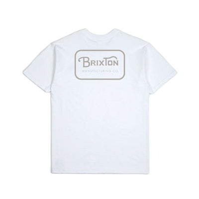 Brixton Grade Standard T Shirt - White/Grey