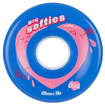 Chaya Big Softies Roller Skate Wheels Blue 65mm 78a - 4 Pack