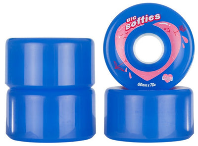 Chaya Big Softies Roues pour patins à roulettes Bleu 65 mm 78a - Lot de 4