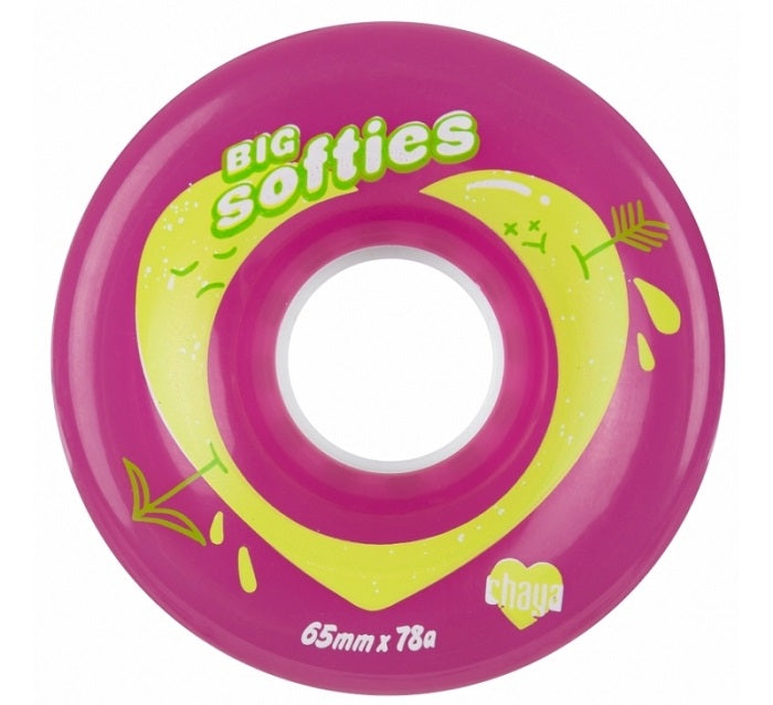Chaya Big Softies Roller Skate Wheels Pink 65mm 78a - 4 Pack
