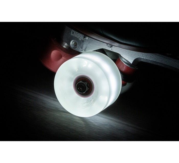 Chaya Neons Roues de patins à roulettes lumineuses à LED Blanc 65 mm 78a - Paquet de 4