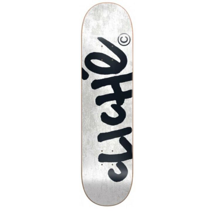 Cliche Handwritten Tie Dye White Skateboard Deck - 8.0"