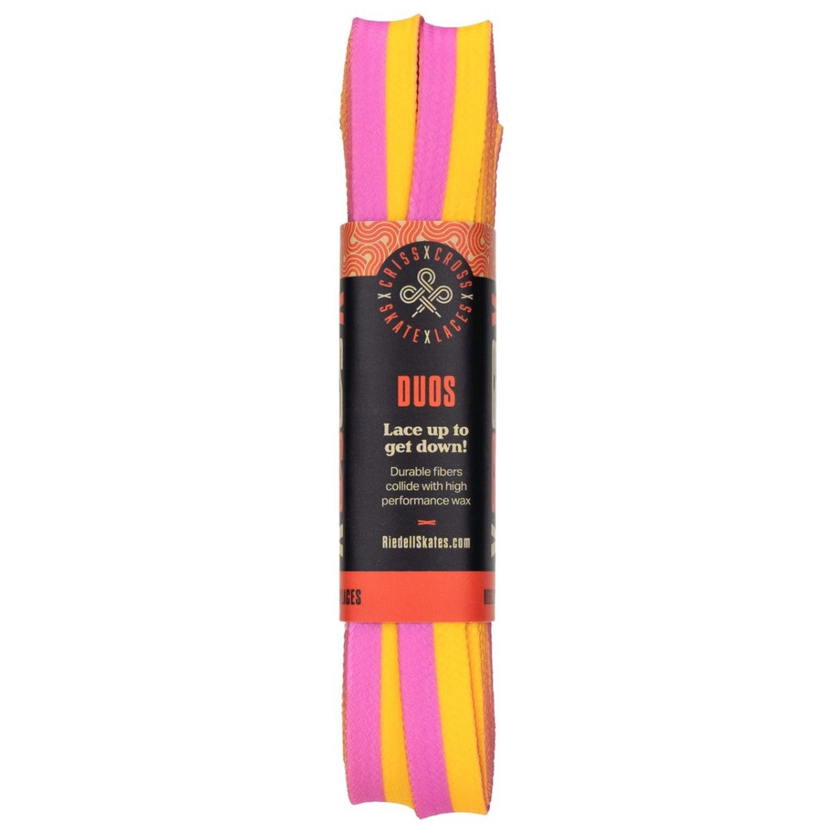Criss Cross Duo Laces - Pink/Yellow