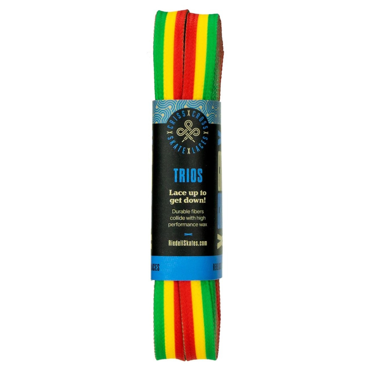 Criss Cross Trio Laces - Green/Red/Yellow