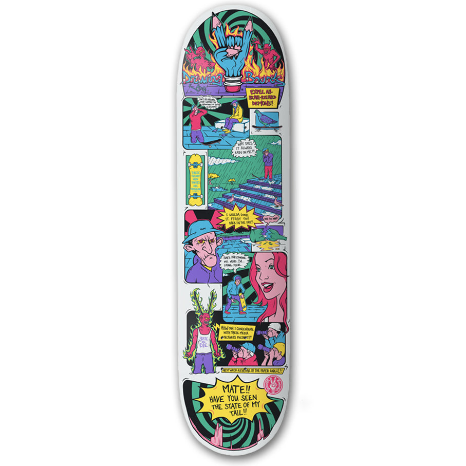 Drawing Boards Expel Your Demons Skateboard Deck - 8.25"