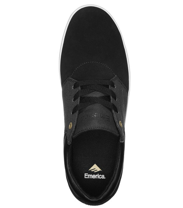 Zapatos de skate Emerica Alcove CC - Negro/Blanco/Oro