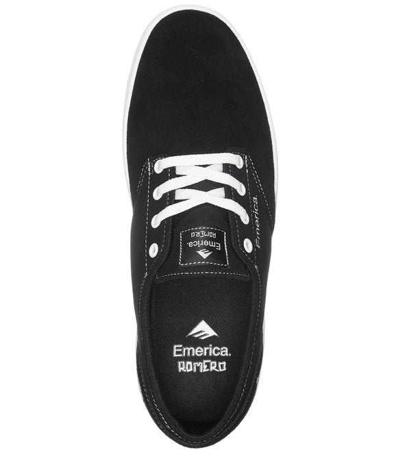 Emerica Romero Laced Skate Shoes - Black/White/Black