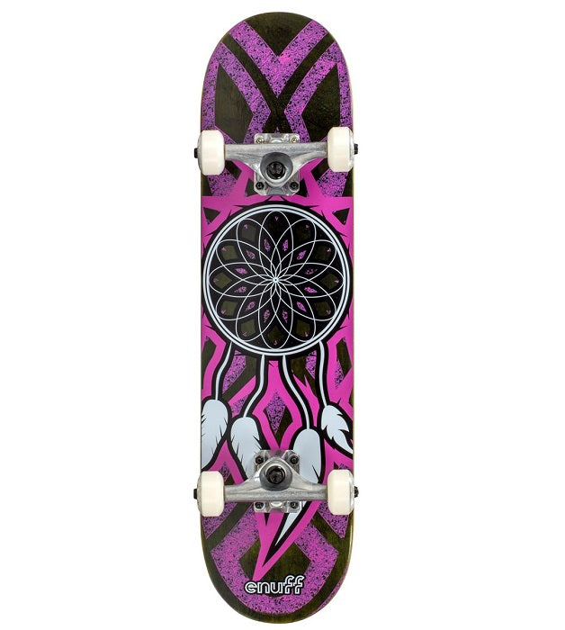 Enuff Dreamcatcher Mini Skateboard - Gris/Rose 7.25"