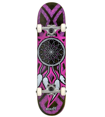Enuff Dreamcatcher Skateboard - Grey/Pink 7.75"