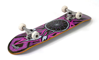 Enuff Dreamcatcher Mini Skateboard - Grey/Pink 7.25"