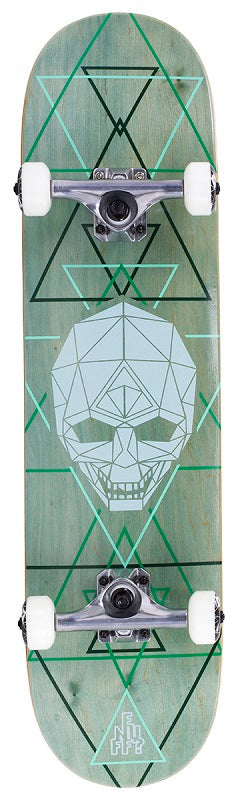 Enuff Geo Skull Green Skateboard - 8.0"