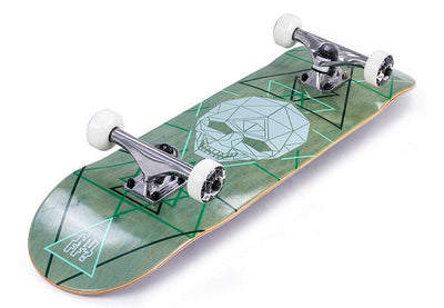 Enuff Geo Skull Green Skateboard - 8.0"