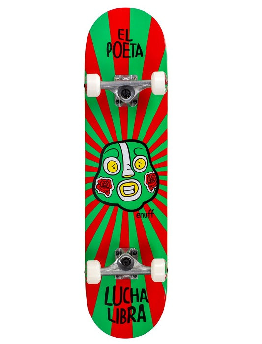 Enuff Lucha Libre Mini Skateboard Rouge/Vert - 7,25"