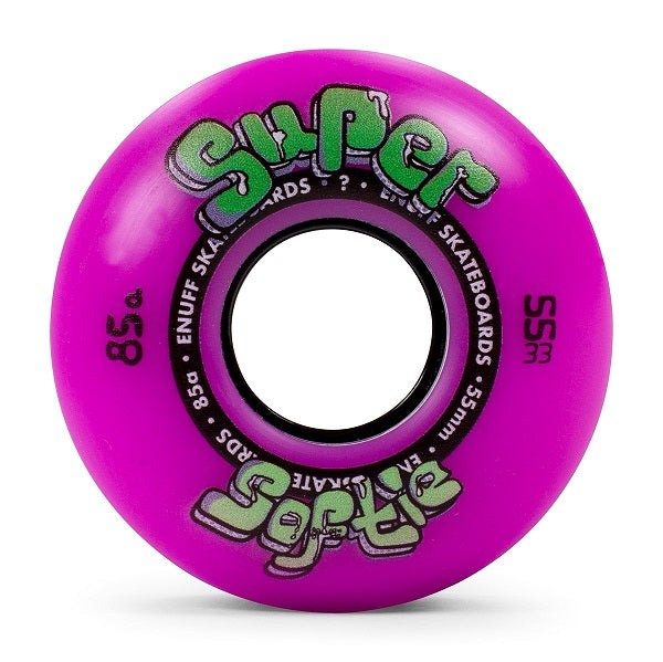 Enuff Super Softie Purple Skateboard Wheels - 55mm 85a
