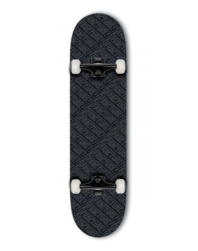 Fracture All Over Comic Black Skateboard - 8.0"