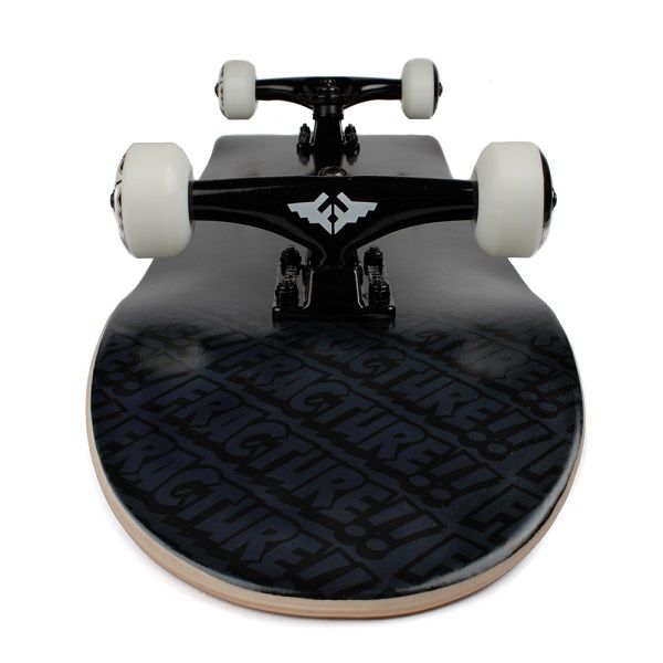 Fracture All Over Comic Black Skateboard - 8.25"