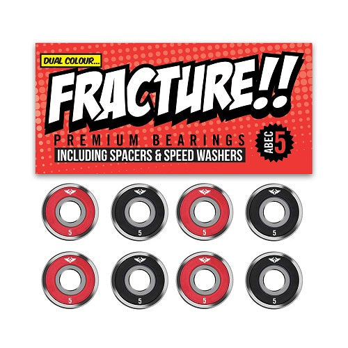 Fracture Premium Abec 5 Red/Black Bearings