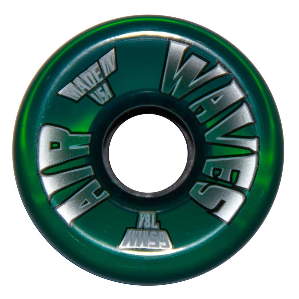 Air Waves Clear Green Wheels 65mm - Set of 4