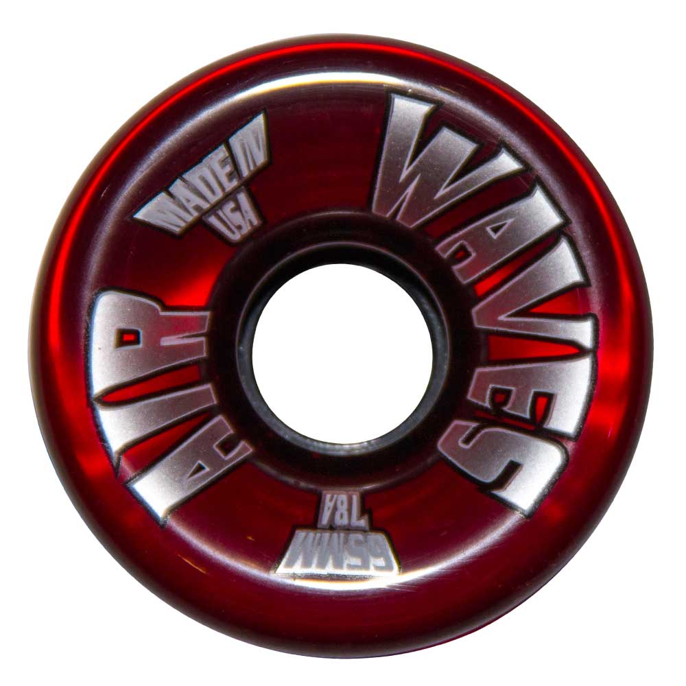 Air Waves Clear Red Wheels 65mm - Set of 4