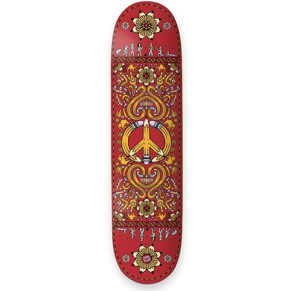 Drawing Boards Peace Skateboard Deck - 8.25"