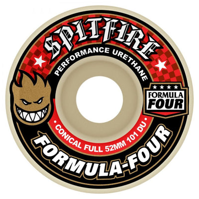 Roues de skateboard complètes coniques Spitfire Formula Four - 52 mm 101D