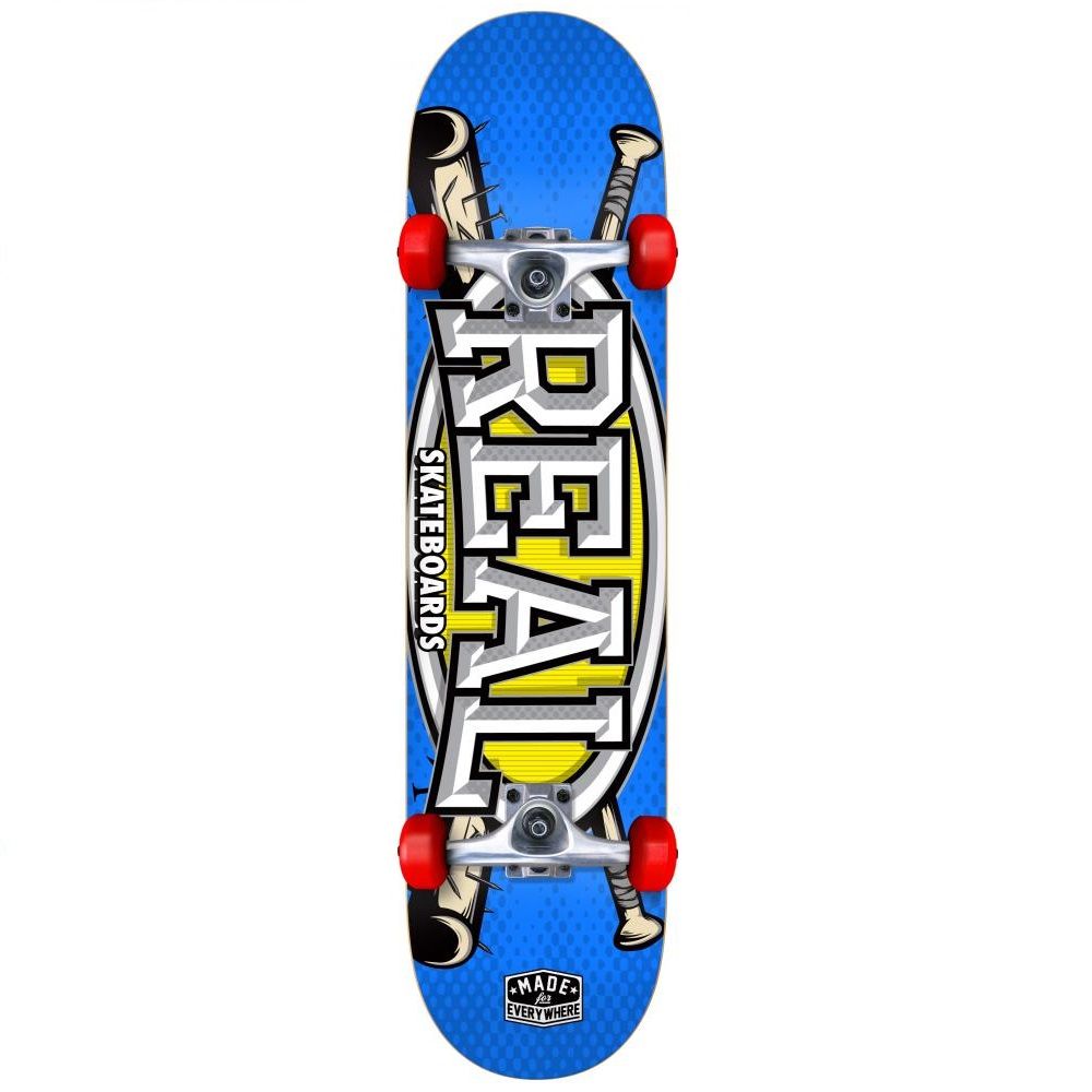 Real Slugger Mini Skateboard Blue - 7.3