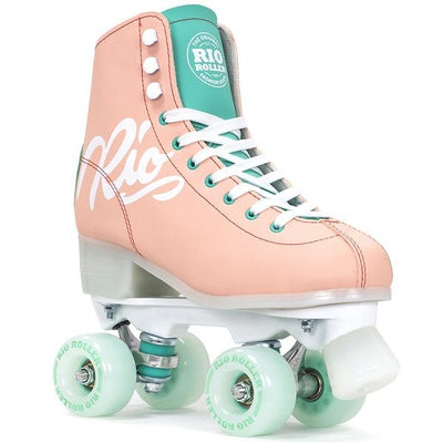 Rio Roller Script Roller Skates - Peach/Green