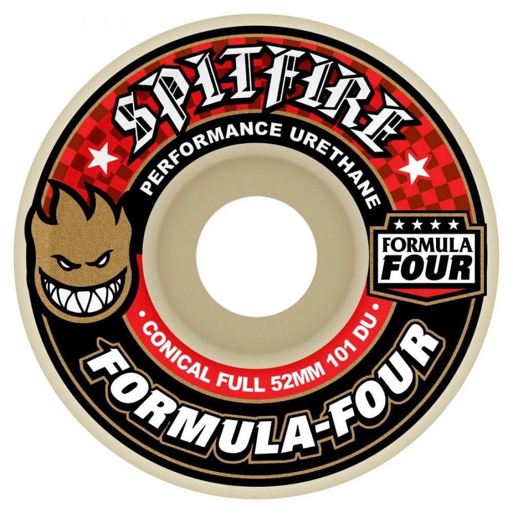 Roues de skateboard complètes coniques Spitfire Formula Four - 54 mm 101D