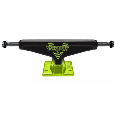 Venture Arcade Low Skateboard Trucks Black/Lime - 5.0