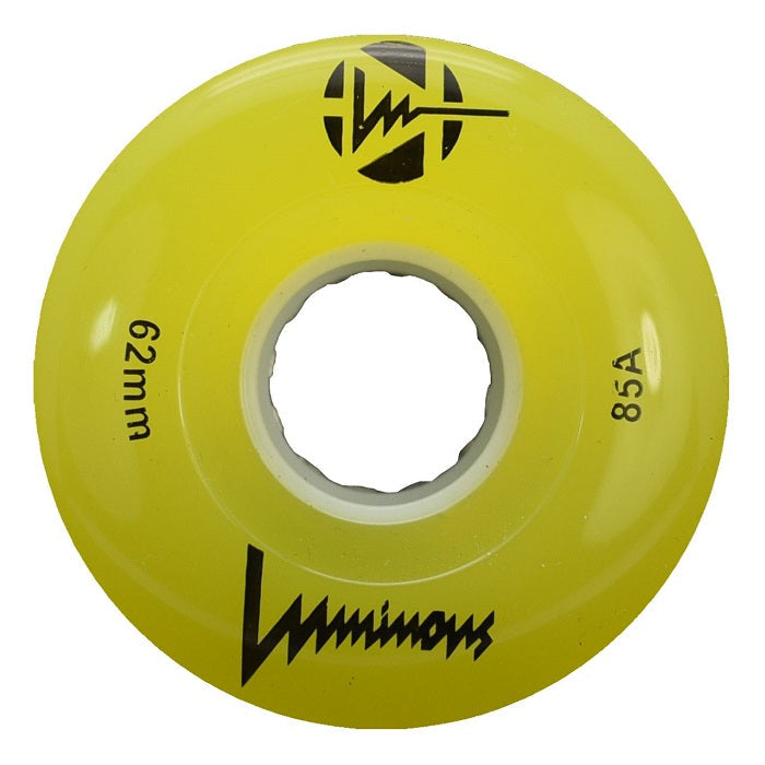 Luminous Light Up Quad Wheels Yellow 62mm - 4 Pack – Slick's Skate Store
