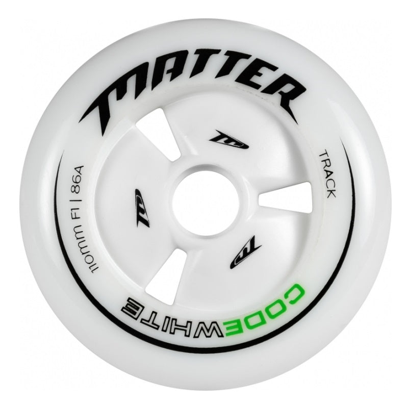 Matter Code White Wheels 110mm F1 86a - Set of 6