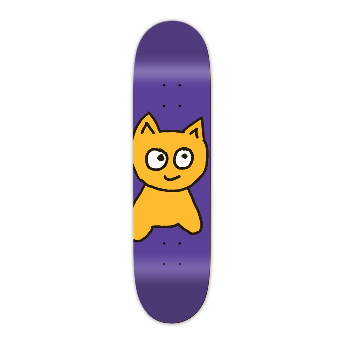 Meow Big Cat Purple Skateboard Deck - 7.75"